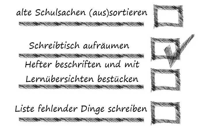 neues Schuljahr: Vorbereitung